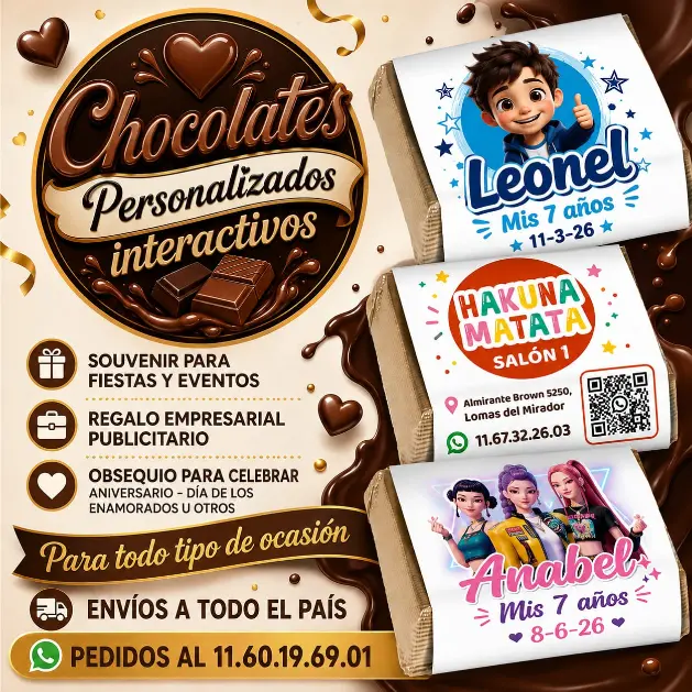 CHOCOLATES PERSONALIZADOS